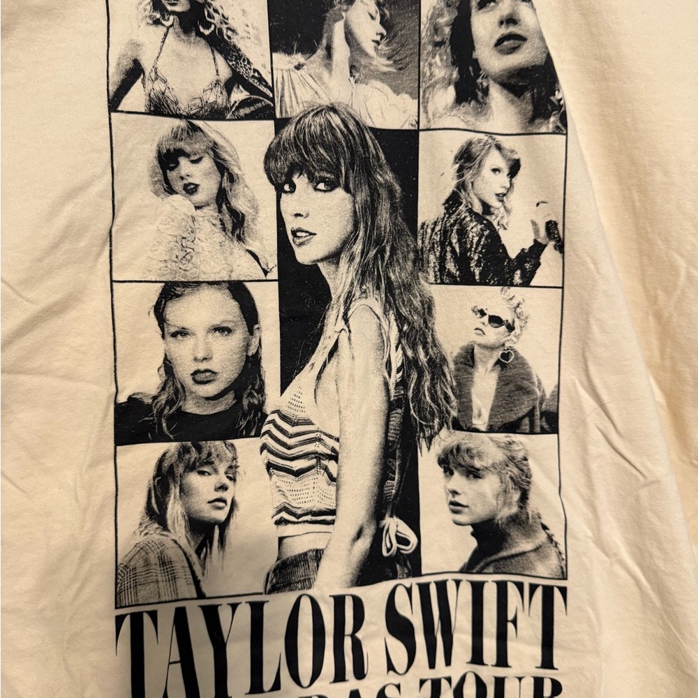 Taylor Swift Tour Graphic Women's Cream Top